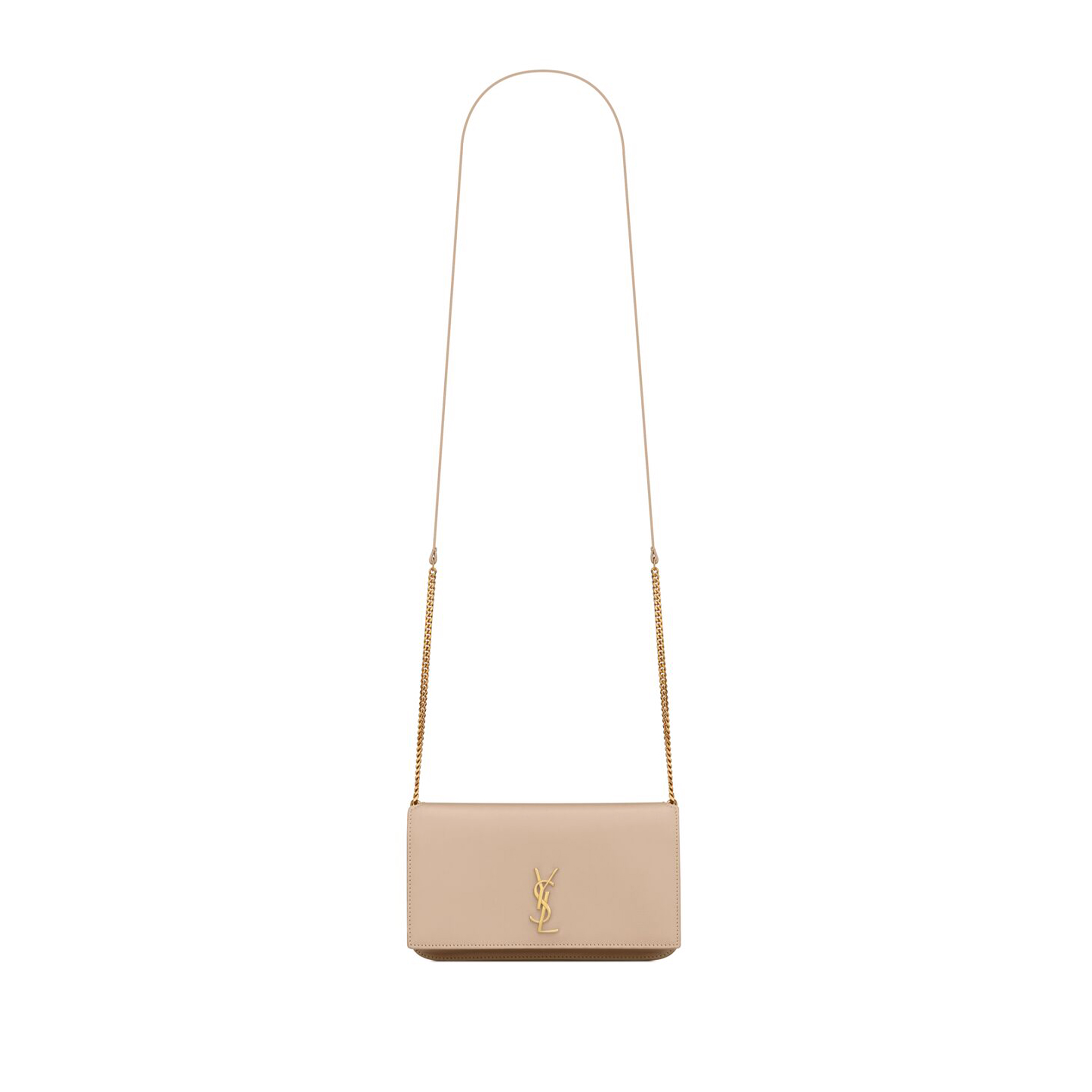 YSL CASSANDRE PHONE HOLDER IN SMOOTH LEATHER 6350950U40J2721 (18*11*2.5cm)